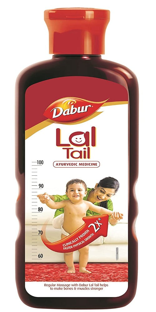 Dabur Lal Tail - Ayurvedic Baby Massage Oil For Baby's Bone, Muscle & Skin Health - 100 ml