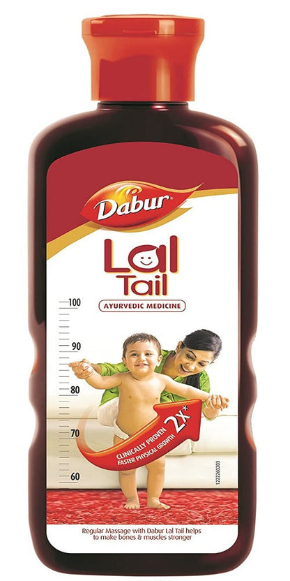 Dabur Lal Tail - Ayurvedic Baby Massage Oil For Baby's Bone, Muscle & Skin Health - 100 ml