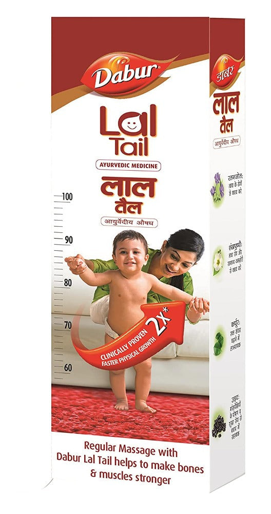 Dabur Lal Tail - Ayurvedic Baby Massage Oil For Baby's Bone, Muscle & Skin Health - 100 ml