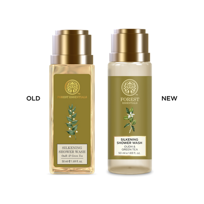 Forest Essentials Travel Size Silkening Shower Wash Oudh & Green Tea - 50 ml