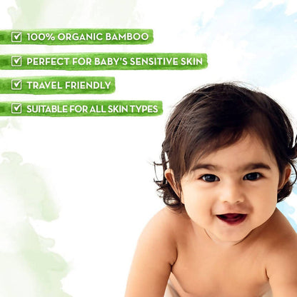 Mamaearth India's 1st Organic Bamboo Based Wipes - Pack of 1 - 72 Wipes
