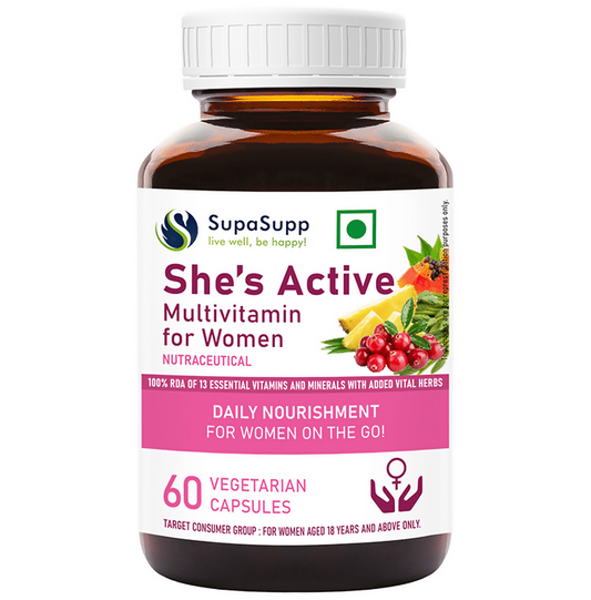 Sri Sri Tattva Supasupp She's Active Multivitamin Capsules For Women - 60 caps