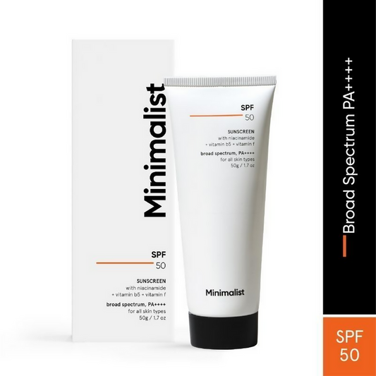 Minimalist SPF 50 PA ++++ Sunscreen With Multi-Vitamin - 50 gm