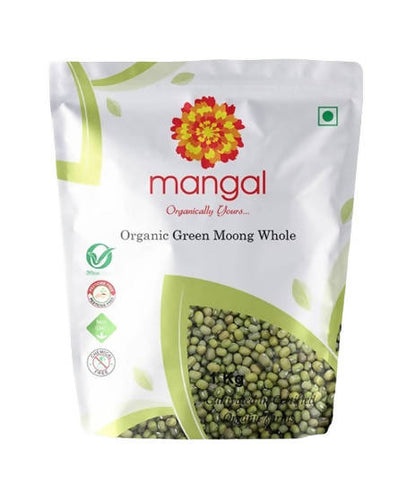 Mangal Organics Green Moong Whole - 1 kg