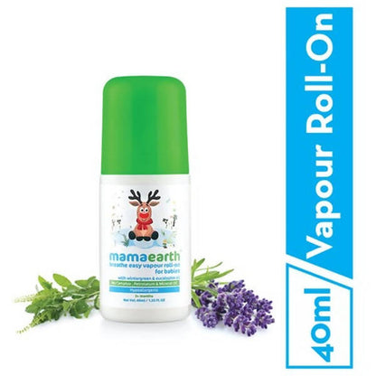 Mamaearth Baby Breathe Easy Vapour Roll-On For Relieves Congestion & Promotes Easy Breathing - 40 ml