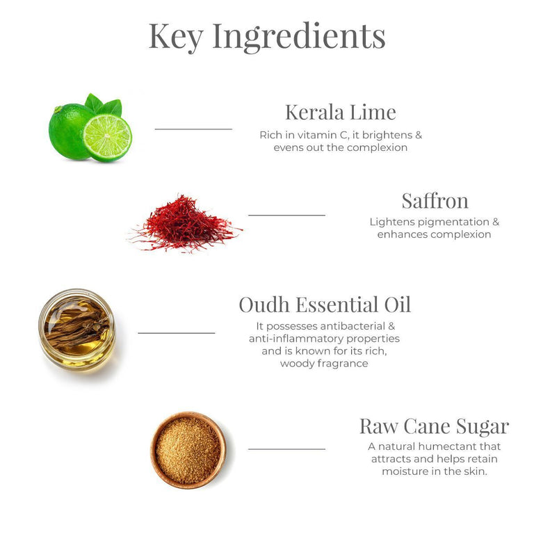 Forest Essentials Luxury Sugar Soap Lime Saffron & Oudh - 100 gm