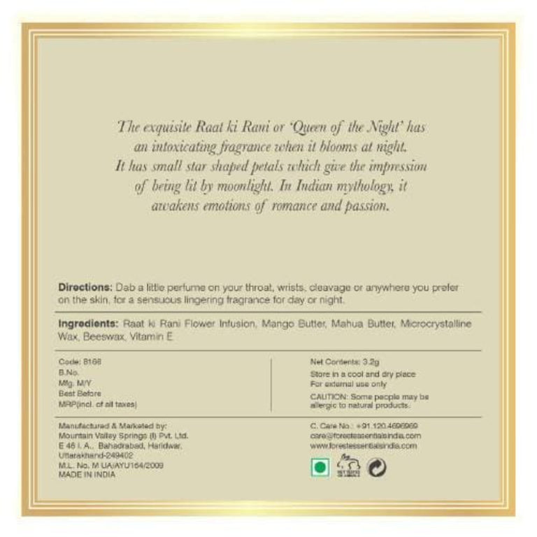 Forest Essentials Solid Perfume Raat Ki Rani
