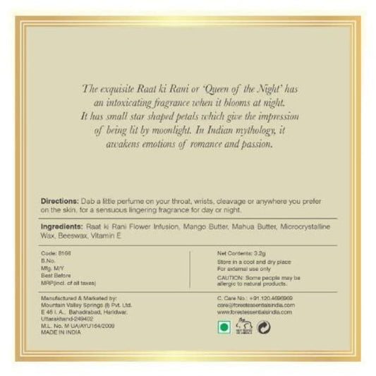 Forest Essentials Solid Perfume Raat Ki Rani