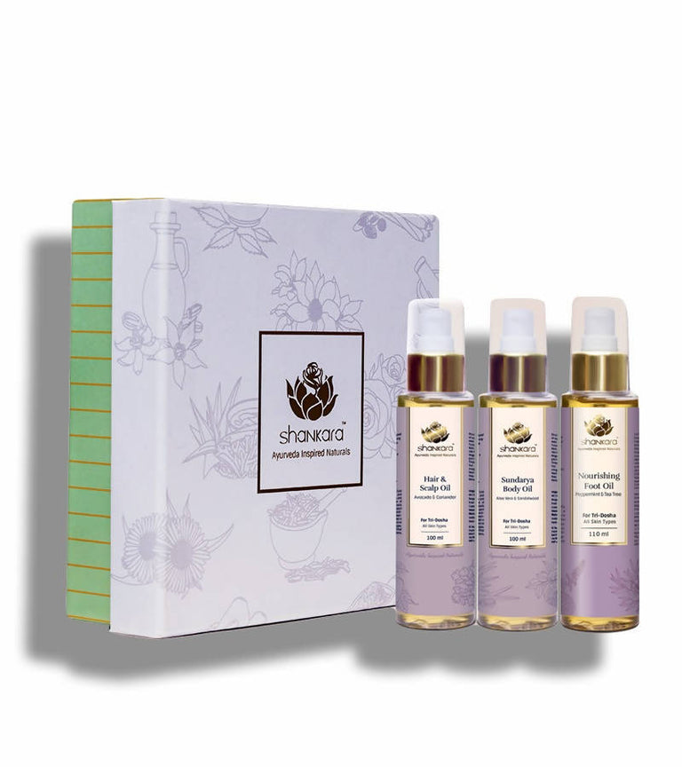Shankara by Sri Sri Tattva Head to Toe Essential Oils Combo - Combo Pack