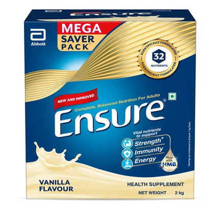Ensure Nutritional Powder Vanilla Flavour - Balanced Nutrition Drink, Helps in Weight Management - 200 gm - Refill Pack