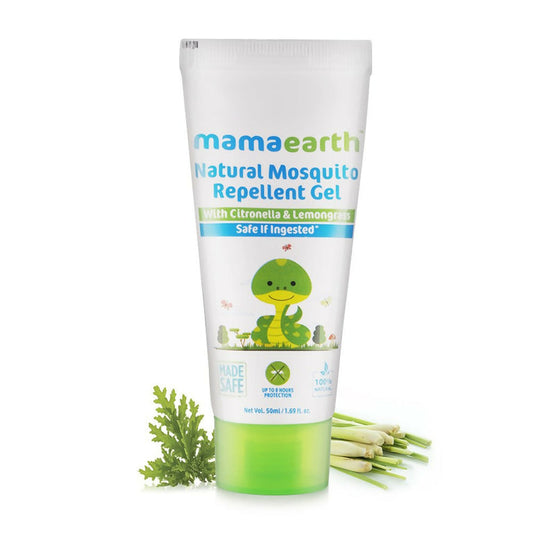 Mamaearth Natural Mosquito Repellent Gel & Deeply Nourishing Wash for Babies - combo