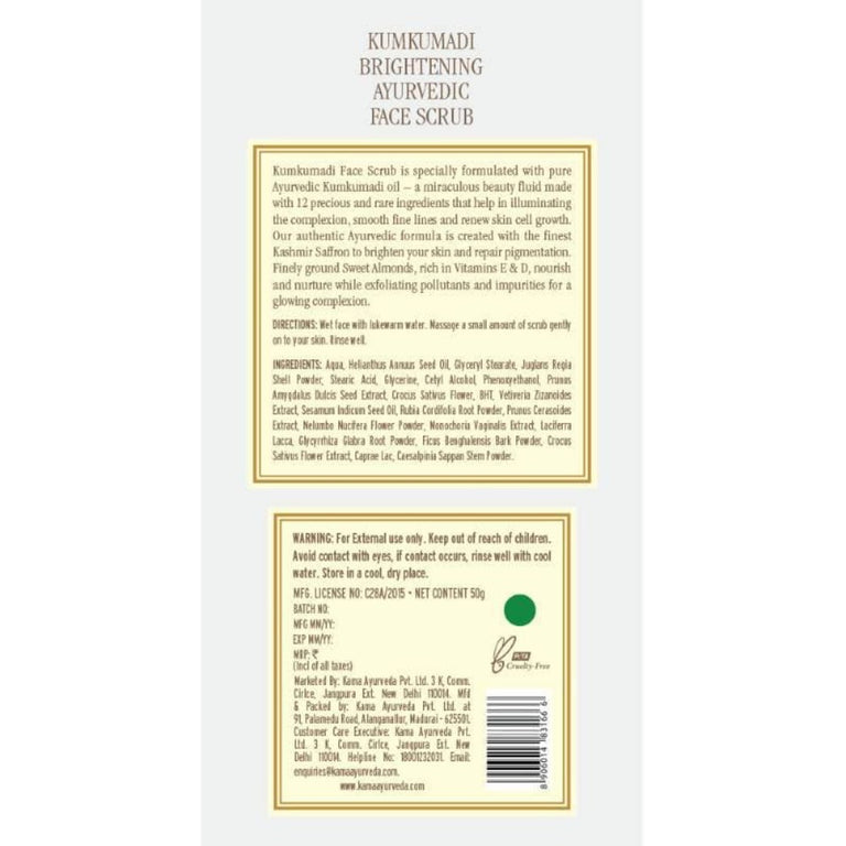 Kumkumadi Youth-Clarifying Mask-Scrub, 2 in 1 Mask Scrub - 50 gm