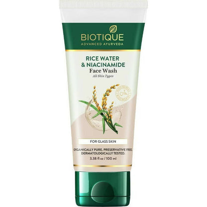 Biotique Advanced Ayurveda Rice Water & Niacinamide Gel Face Wash - 100 ml