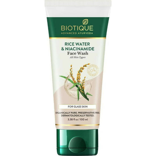 Biotique Advanced Ayurveda Rice Water & Niacinamide Gel Face Wash - 100 ml