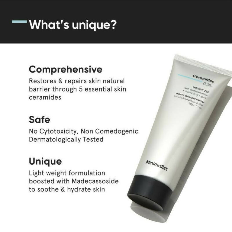 Minimalist 0.3% Ceramide Barrier Repair Moisturizing Cream - 50 gm
