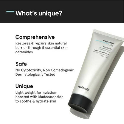 Minimalist 0.3% Ceramide Barrier Repair Moisturizing Cream - 50 gm