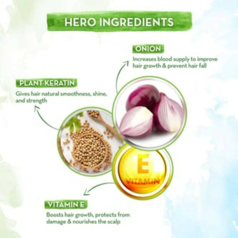 Mamaearth Onion Shampoo with Onion & Plant Keratin For Hair Fall Control - 100 ml