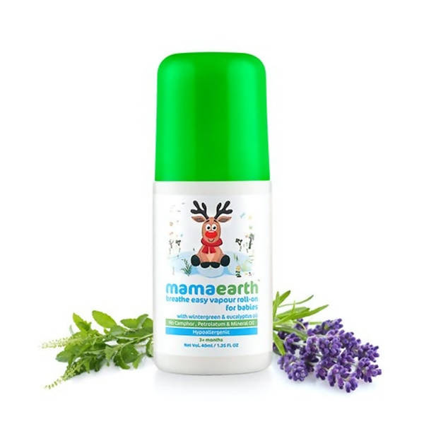 Mamaearth Baby Breathe Easy Vapour Roll-On For Relieves Congestion & Promotes Easy Breathing - 40 ml