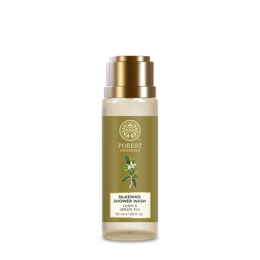 Forest Essentials Travel Size Silkening Shower Wash Oudh & Green Tea - 50 ml