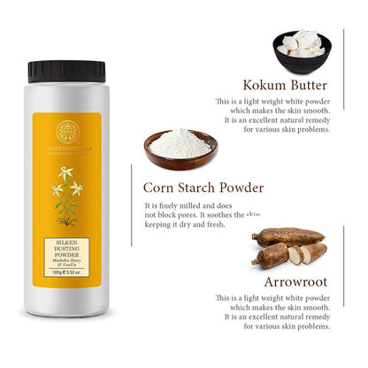 Forest Essentials Silken Dusting Powder Mashobra Honey & Vanilla - 90 gm