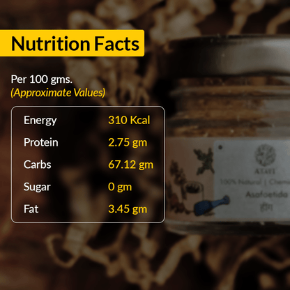 Asavi Handcrafted Natural Hathras Hing (Asafoetida) - 10 gm