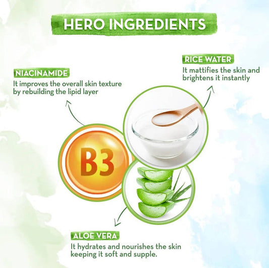 Mamaearth Rice Oil-Free Face Moisturizer With Rice Water & Niacinamide - 80 gm
