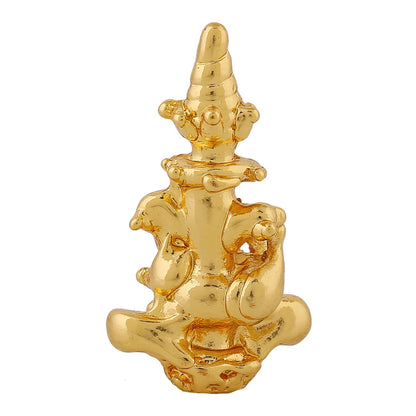 Estele Gold-Polished Spiritual Lord Divine Ganesha Idol for Gifts & HouseWarming/Home/Office Decors