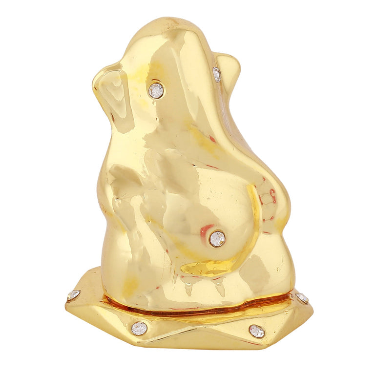 Estele Gold-Polished God of beginnings Lord Ganesha Idol for Gifts & HouseWarming/Home/Office Decors