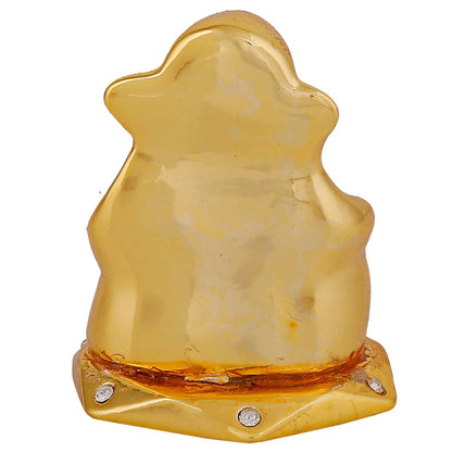 Estele Gold-Polished God of beginnings Lord Ganesha Idol for Home/Office Decors