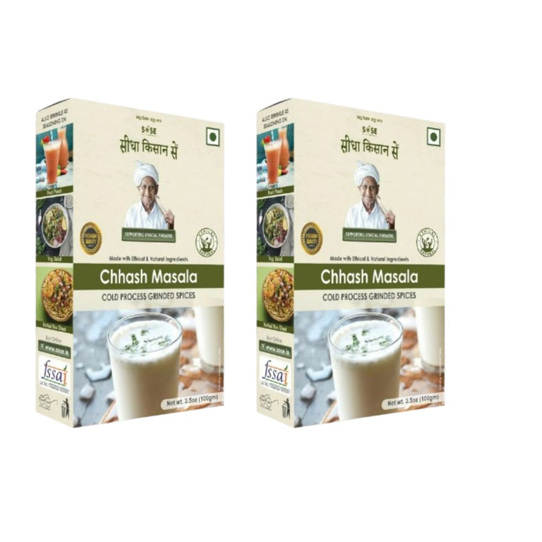 Gir Sidha Kisan Se Natural Chhash Masala - 100 gm - Pack of 2