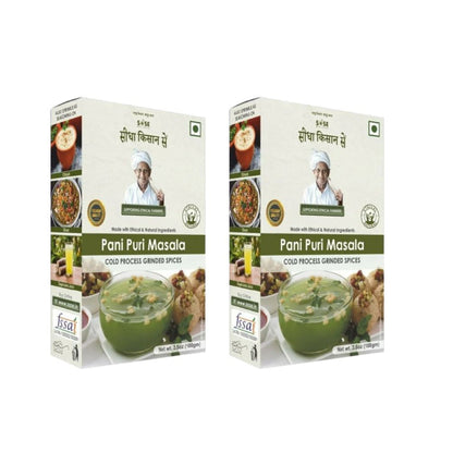 Gir Sidha Kisan Se Natural Pani Puri Masala - 100 gm - Pack of 2