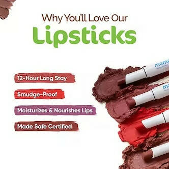 Mamaearth Moisture Matte Longstay Lipstick Berrylicious Magenta - Limited Time Offer - 2 gm