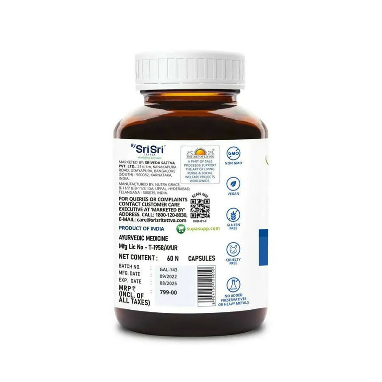 Sri Sri Tattva Supasupp Almond Oil Capsules - 60 caps