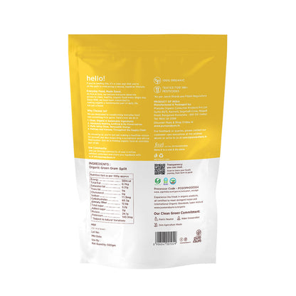Pure & Sure Organic Green Gram Split - 500 gm