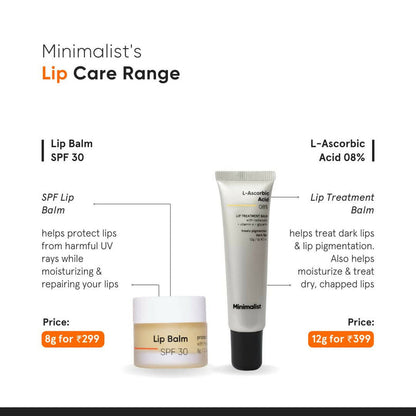 Minimalist 8% L-Ascorbic Acid Lip Treatment Balm - 12 gm