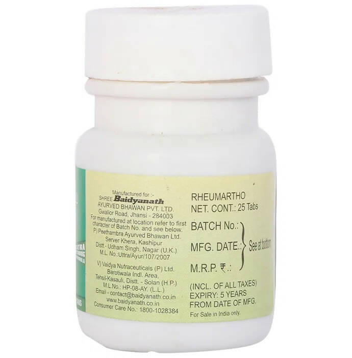 Baidyanath Jhansi Rheumartho With Salai Guggulu - 25 tabs