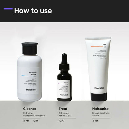 Minimalist Anti-Aging Skincare Kit, Routine Kit For Women & Men - kit