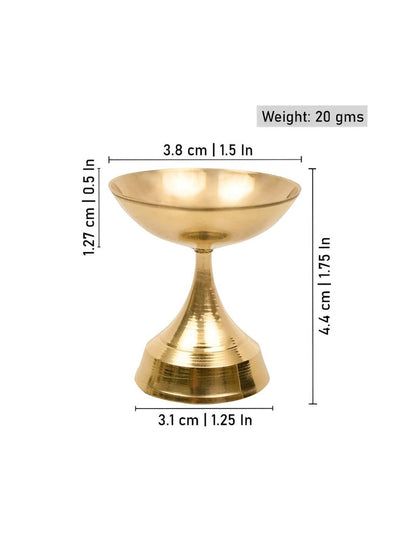 Spillbox Gold-Toned Brass Niranjan Small Deep Pooja Essential