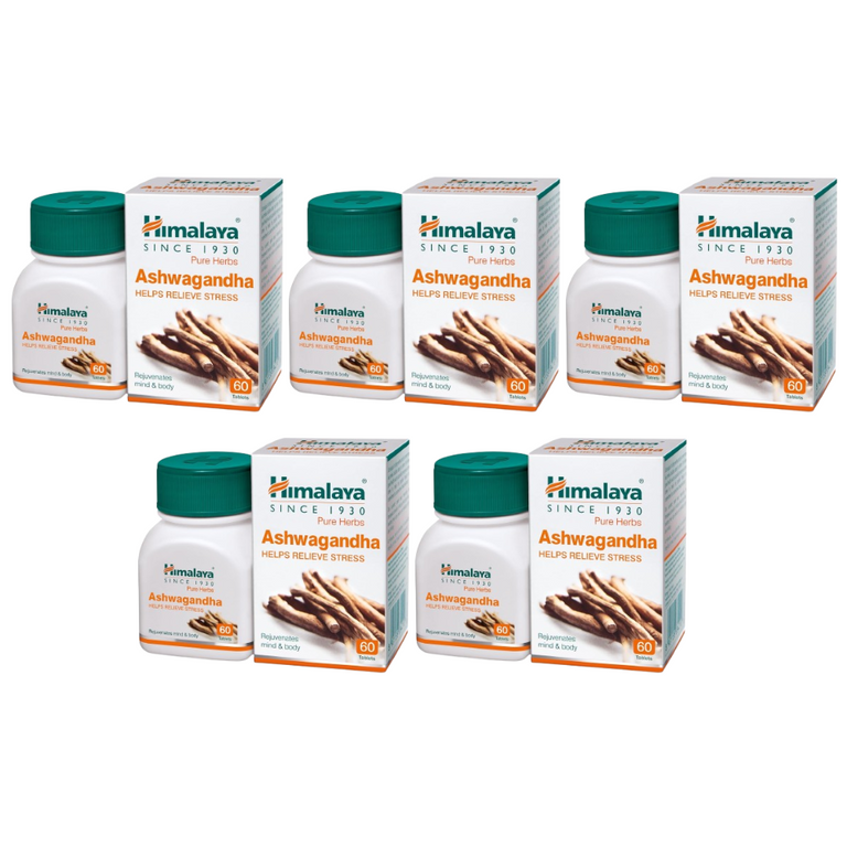 Himalaya Ashvagandha Tablets - General Wellness - 60 tabs - Pack of 1