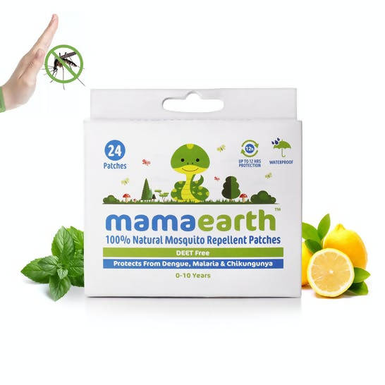 Mamaearth Natural Repellent Mosquito Patches for Babies, 24 pcs - Pack of 1
