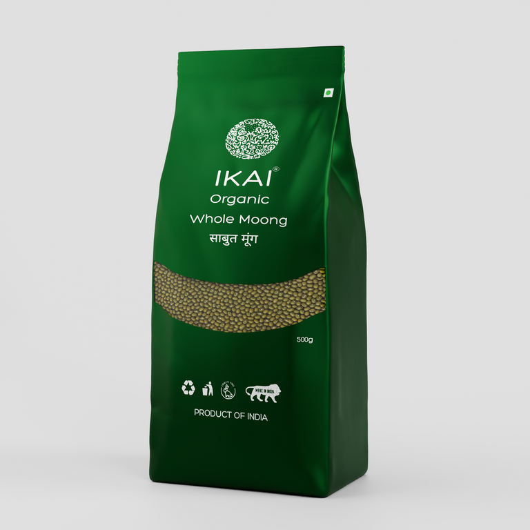 IKAI Organic Whole Moong (Green Gram) - 500 gm