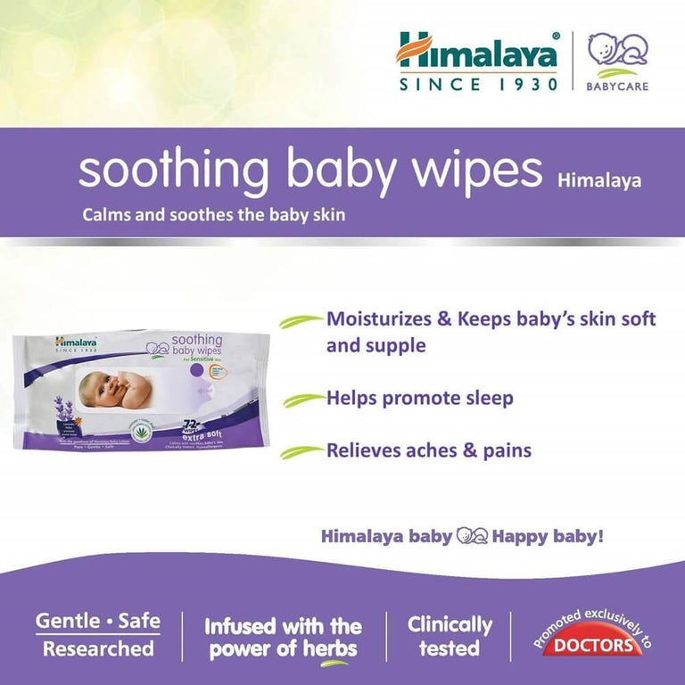 Himalaya Herbals - Soothing Baby Wipes - 72 Wipes