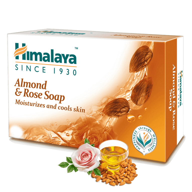 Himalaya Herbals Almond and Rose Soap - 75 gm - Pack of 1