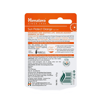 Himalaya Herbals Sun Protect Orange Lip Care - 4.5 gm