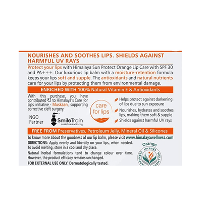 Himalaya Herbals Sun Protect Orange Lip Care - 4.5 gm