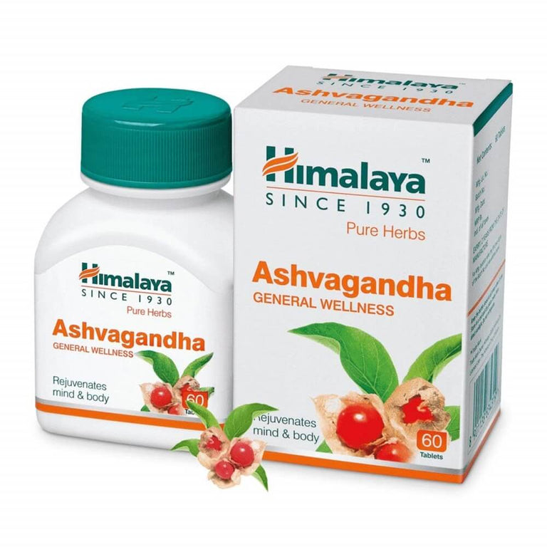 Himalaya Ashvagandha Tablets - General Wellness - 60 tabs - Pack of 1