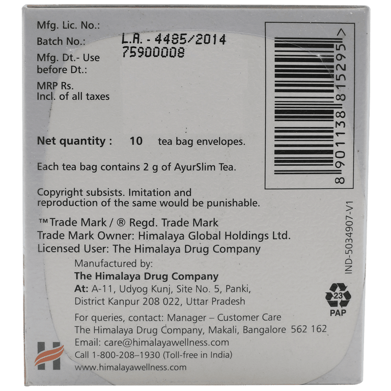 Himalaya Wellness Ayurslim Tea - 10 tea bags