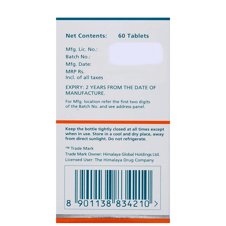 Himalaya Ashvagandha Tablets - General Wellness - 60 tabs - Pack of 1