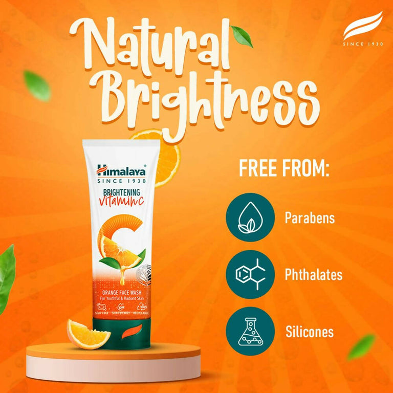 Himalaya Herbals Brightening Vitamin C Orange Face Wash - 50 ml