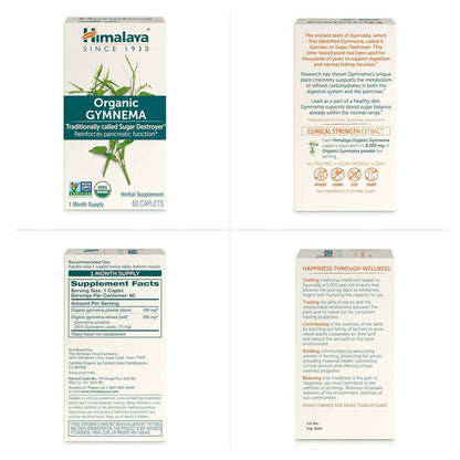 Himalaya Herbals Gymnema Caplets - 60 caplets - Pack of 2